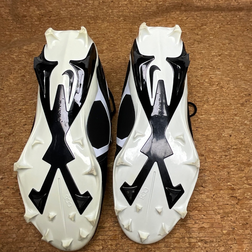 Nike Alpha Menace 3 Football Cleats Men’s Size 13 Black White - Picture 9 of 15